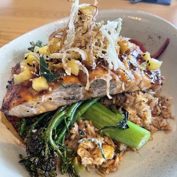 Milestones - Ginger Glazed Salmon - Comfort Food Near Me - Surrey, British Columbia Milestones - Ginger Glazed Salmon - Comfort Food Near Me - Surrey, British Columbia