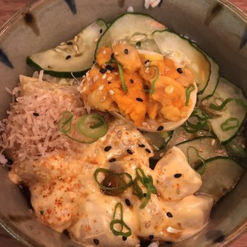 Strings Ramen - Lakeview - Spicy scallop with uni donburi - Ramen Near Me - Chicago, Illinois Strings Ramen - Lakeview - Spicy scallop with uni donburi - Ramen Near Me - Chicago, Illinois