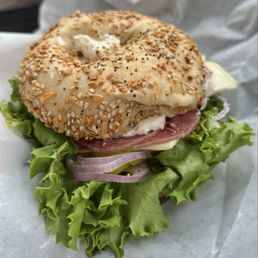 The Spartan with everything on it & Chive Cream Cheese The Spartan with everything on it & Chive Cream Cheese
