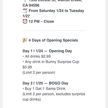 Ume Tea - Promo email that does not necessarily mention for the first 100 customers - Bubble Tea Near Me - Walnut Creek, California