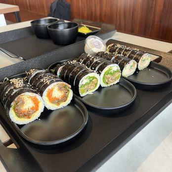 Lee Gimbap - korean style bibim gimbap, spicy anchovy & nuts gimbap, and crab stick wasabi mayo gimbap - Korean Near Me - Fairfax, Virginia