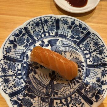 Kisaku Sushi - Wild Salmon (one piece eaten ... couldn't wait) - Sushi Bars Near Me - Seattle, Washington