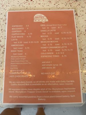 Menu photo 1 The Coffee Drop San Diego, CA Menu photo 1 The Coffee Drop San Diego, CA