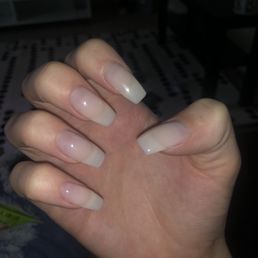 Acrylic set, Coffin shape, 66 Sheer "Delicate Rose" (1 coat)