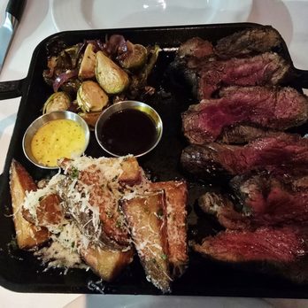 B Christopher's - Steak for 2: Chateaubriand. Cabernet Mushroom Sauce and Bearnaise. Duck fat fried potatoes, caramelized brussels with bacon & onions. - American Near Me - Greensboro, North Carolina B Christopher's - Steak for 2: Chateaubriand. Cabernet Mushroom Sauce and Bearnaise. Duck fat fried potatoes, caramelized brussels with bacon & onions. - American Near Me - Greensboro, North Carolina
