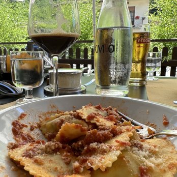 Trattoria Topo Gigio - Tortelli Al Ragu (Basically meat stuffed ravioli in a bolognese sauce) out of this world - Bars Near Me - Chifenti, LU