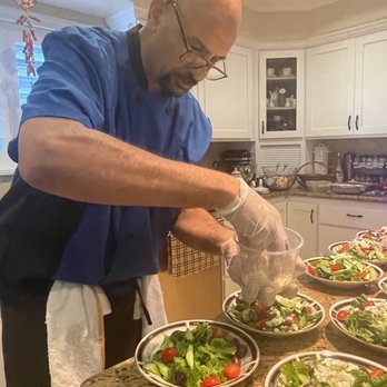 The MoRock'in Chef - Chef preparing the salad. - Personal Chefs Near Me The MoRock'in Chef - Chef preparing the salad. - Personal Chefs Near Me