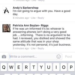 Andy's Barber Shop - Arrogant & rude. Save your money
