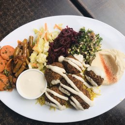 Vegan falafel plate Vegan falafel plate