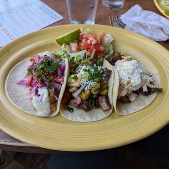 SouthBound - Shrimp Taco, Jerk Pork Taco, and Brisket Barbacoa Taco - Tex-Mex Near Me - Charlotte, North Carolina
