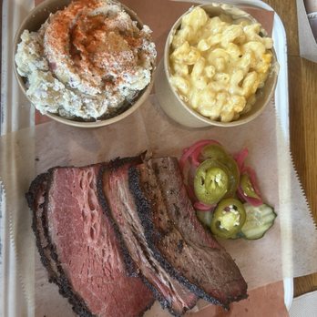 Botto's BBQ - 2 meat plate, pastrami brisket and brisket. Macaroni and cheese & potato salad - Barbeque Near Me - Portland, Oregon Botto's BBQ - 2 meat plate, pastrami brisket and brisket. Macaroni and cheese & potato salad - Barbeque Near Me - Portland, Oregon