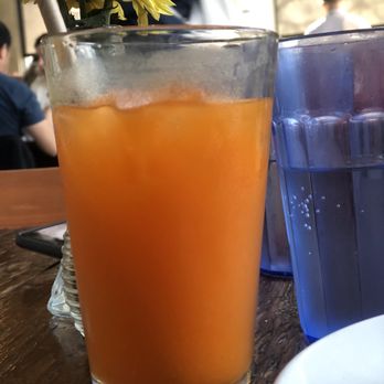 Beerline Cafe - Strawberry Turmeric Lemonade. Very Turmeric-y, not very strawberry lemonade-y - Vegetarian Near Me - Milwaukee, Wisconsin