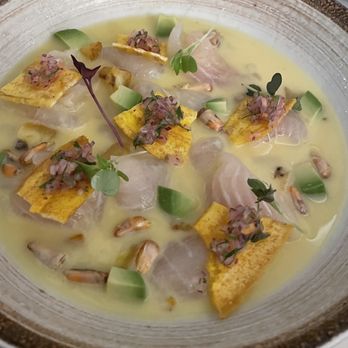 Fusionista - Chicha Morada Ceviche - photo does not do this justice, MUST HAVE! - Peruvian Near Me - Montclair, New Jersey Fusionista - Chicha Morada Ceviche - photo does not do this justice, MUST HAVE! - Peruvian Near Me - Montclair, New Jersey