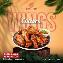 India’s halal Curry & Pizza - Chicken wings
