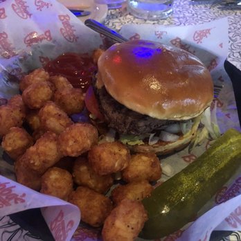 Bubba's 33 - Single hamburger and tater tots - basic but good. - Bars Near Me - Buford, Georgia Bubba's 33 - Single hamburger and tater tots - basic but good. - Bars Near Me - Buford, Georgia