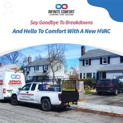 Infinite Comfort Heating, Cooling, & Drain Cleaning - we specialize in HVAC replacement services for homes and businesses of all sizes. Our team of experienced technicians will work with you.