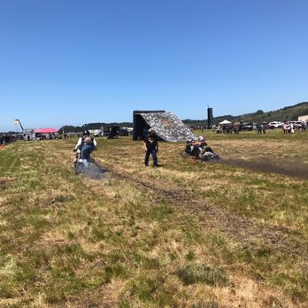 Pacific Coast Dream Machines - Drag racing on these motorized unicycles where you lay belly-down.  Don't stand behind these since the grass will fly! - Festivals Near Me - Half Moon Bay, California