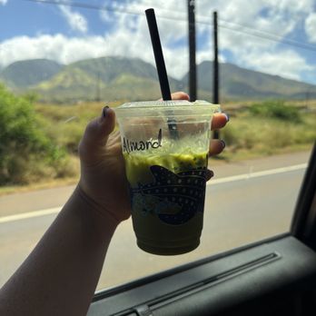 The Coffee Stop West Maui - Matcha with almond milk - Coffee & Tea Near Me - Lahaina, Hawaii