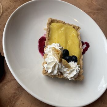 17 West - Lemon tart with blueberry sauce. Wow! - New American Near Me - New Bremen, Ohio