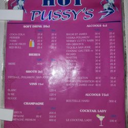 Pussy’s - Their "menu"