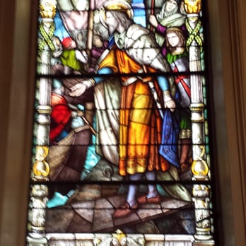 Jackson Square - Colored glass panes inside the ST. Louis Cathedral - Parks Near Me - New Orleans, Louisiana