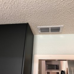 O'Daniel Air - We had to move the vent to extend our new cabinets to the ceiling.