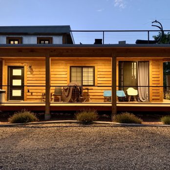 East Zion Resort - Tiny House 5 at night - Resorts Near Me - Orderville, Utah