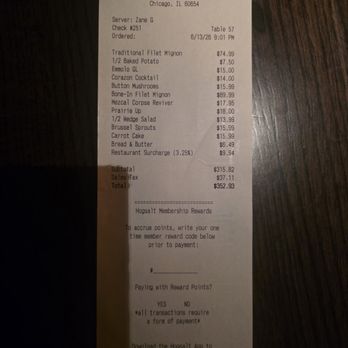 Bavette's Bar & Boeuf - 2026-6-13 Receipt - Steakhouses Near Me - Chicago, Illinois Bavette's Bar & Boeuf - 2026-6-13 Receipt - Steakhouses Near Me - Chicago, Illinois