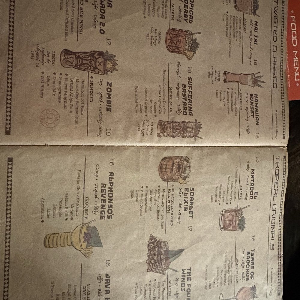 Callisto - This is a small look at their drink options - Tiki Bars Near Me - Bentonville, Arkansas