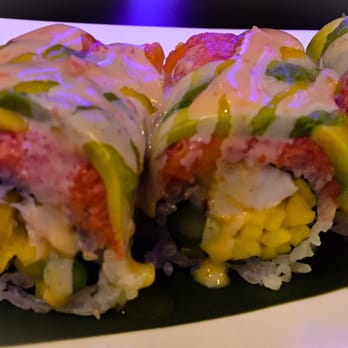 Umami Sushi - Close up of paint lady roll. Happy that it is not too much rice. - Sushi Bars Near Me - Lutz, Florida Umami Sushi - Close up of paint lady roll. Happy that it is not too much rice. - Sushi Bars Near Me - Lutz, Florida