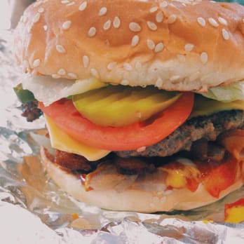 Five Guys - Little bacon cheeseburger - Burgers Near Me - South Bend, Indiana