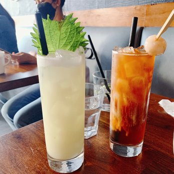 District Eleven - shiso melon, moolong milk tea - Vietnamese Near Me - Vancouver, British Columbia
