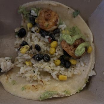 Cartel Taco Bar - Sauteed Shrimp Taco - only 3 small shrimp - Tacos Near Me - Arlington, Texas Cartel Taco Bar - Sauteed Shrimp Taco - only 3 small shrimp - Tacos Near Me - Arlington, Texas