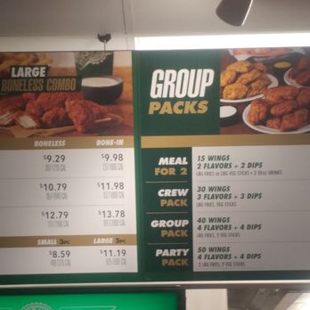 Wingstop - Entire Menu 3/25/2019 Deals on Monday and Tuesday, 60 cents for one boneless $5 .45 for 5 bone in, $3.49 for 5 boneless - Chicken Wings Near Me - Pasadena, California Wingstop - Entire Menu 3/25/2019 Deals on Monday and Tuesday, 60 cents for one boneless $5 .45 for 5 bone in, $3.49 for 5 boneless - Chicken Wings Near Me - Pasadena, California
