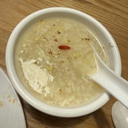 Mini rice ball in wine broth Mini rice ball in wine broth
