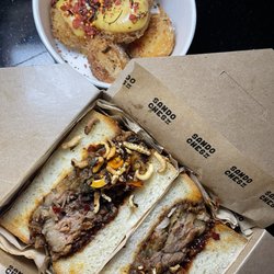 Sandoches - Brisket Katsu and Mashed Potato Puffs