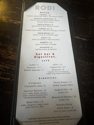 Menu photo 3 Rodi Italian Loveland, OH