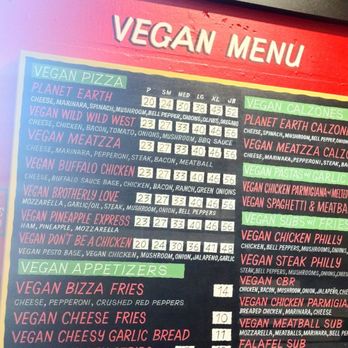 Bizza - Menu - Vegan Near Me - San Mateo, California
