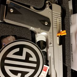 Saxonville Armory - Engraving of "Morgan " on the slide of a sig 1911