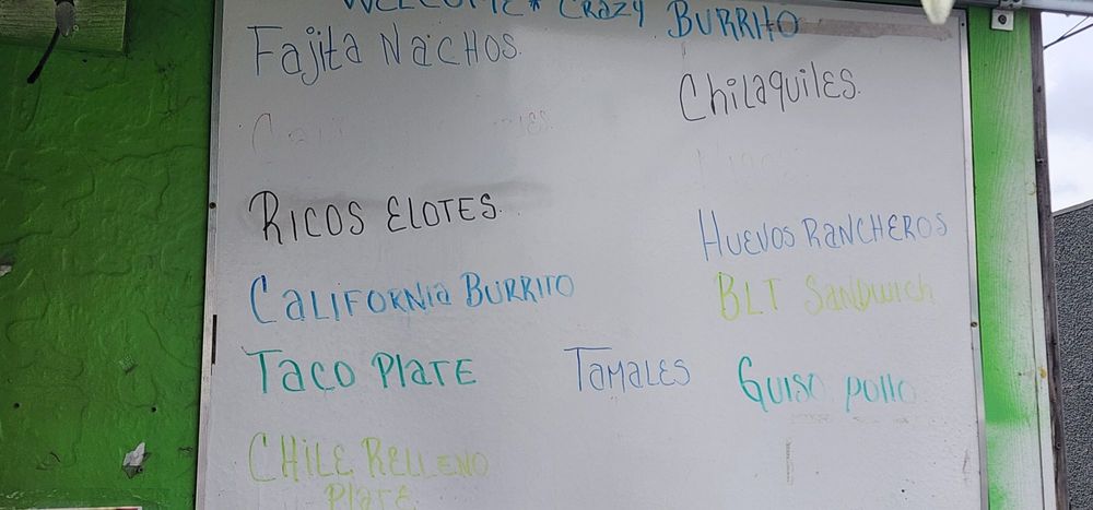 Food from Crazy Burrito