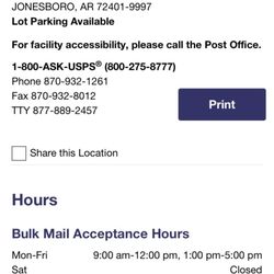 U S Government - Information about the Race Street post office in Jonesboro