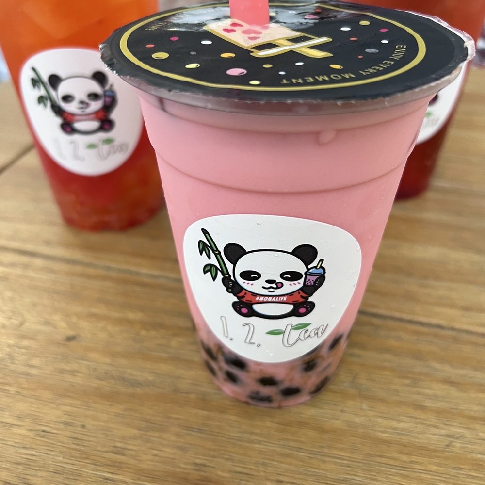 1, 2, Tea - Strawberry milk tea with boba - Bubble Tea Near Me - Reno, Nevada 1, 2, Tea - Strawberry milk tea with boba - Bubble Tea Near Me - Reno, Nevada