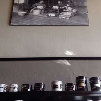 Gold Leaf Spice & Teas - Shelves of tea canisters along the wall - Tea Rooms Near Me - Salinas, California Gold Leaf Spice & Teas - Shelves of tea canisters along the wall - Tea Rooms Near Me - Salinas, California