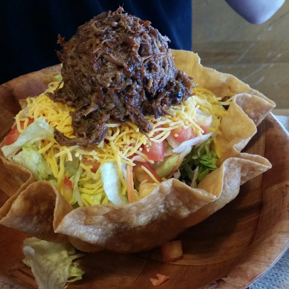 Smokey Mo's BBQ - Cedar Park - Salad with chopped beef on top - Barbeque Near Me - Cedar Park, Texas