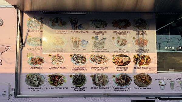 Menu photo 2 Mariscos Pueblo Culichi Santa Ana, CA