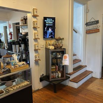 Astraea Coffee - Inside - bakery case and to the left is where you order. - Coffee & Tea Near Me - Virginia Beach, Virginia
