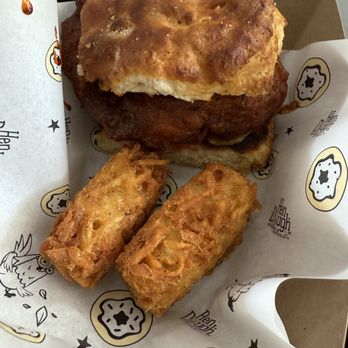 HenDough - Hot Chicken Biscuit with Hashbrown Tots - Donuts Near Me - Hendersonville, North Carolina HenDough - Hot Chicken Biscuit with Hashbrown Tots - Donuts Near Me - Hendersonville, North Carolina