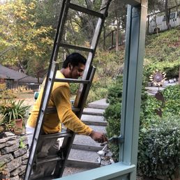 Esdras putting on finishing touches.