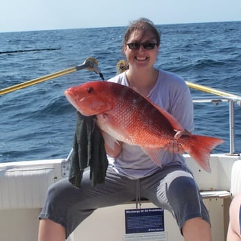 Fish Master Charters - Wife caught a red snapper during snapper season - Boating Near Me - Saint Marys, Georgia Fish Master Charters - Wife caught a red snapper during snapper season - Boating Near Me - Saint Marys, Georgia