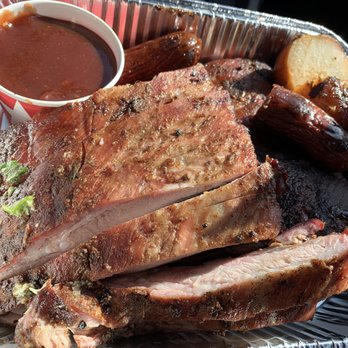 Prunedale Market - The ribs are so good and meaty and the BBQ sauce! The sausage! - Barbeque Near Me - Prunedale, California